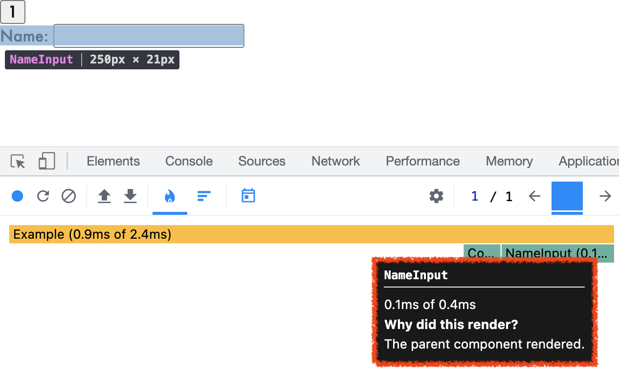 Profiling result - before using memo